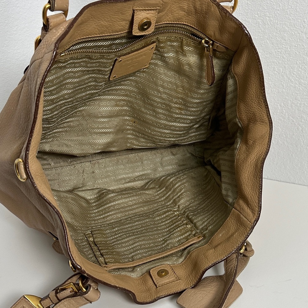 Prada Leather Tote with Gold Hardware - Picture 12 of 14